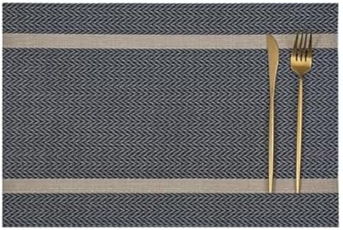 Set de table rectangulaire résistant à la chaleur lavable en PVC 45x30