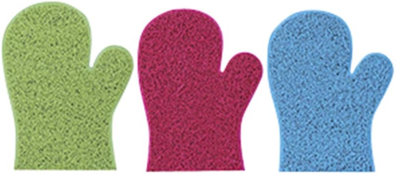 Professional S Choice Miracle Mitt Colors 6 Pack, Two of Each Color - Lime, Red and Turquoise