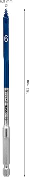 Bosch Professional 1x EXPERT Self Cut Speed Leaf Drilling Bits (Soft wood, Chipboard, Ø 6.00 mm, Accessory Rotary Drill/Screws, Hammer Drill/Screwing)