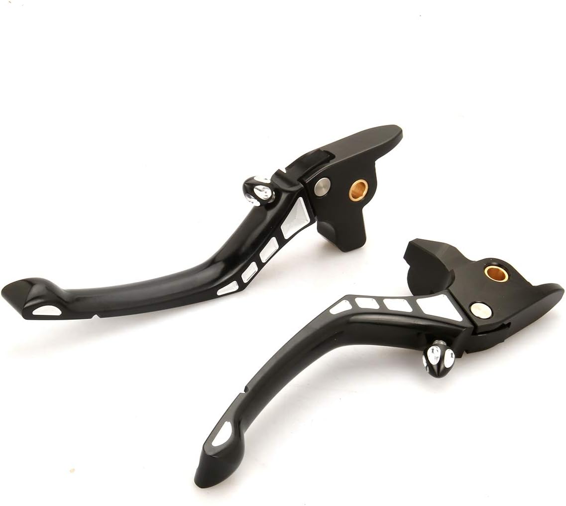 INDNICE Black Contrast Cut Regulator Clutch Lever & Brake Lever for Harley Touring Models FLHT FLHX FLTR FLHR FLHTCU FLHTCUTG 2017-2019