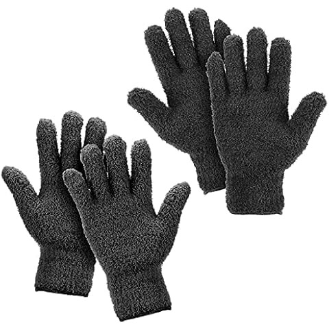 2 Pairs Microfiber Dusting Gloves Cleaning Mittens Reusable Microfiber Dust Cleaning Glove Wipes Cover