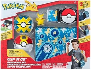 Pokémon Clip 'N' GO Bandolier Set-Includes 2-Inch Battle Figure with Quick Repeat Ball Accessories, Flottball, Wiederball & Pikachu