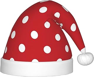 Augenstern Christmas Hat Red-White-Polka-Dot Xmas Hat Unisex Santa Hat