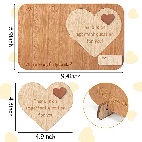 Luiqs Vens Godparents Proposal Gift Picture Frame, Will You Be My Godparents Photo Frames Announcement Gift From Godchild, Wooden God Parents Proposal Gift Ideas Baptism Christening Christmas Gift #TOP1