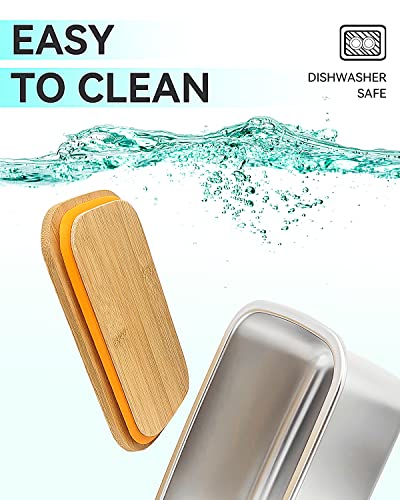 Keoamg Butter Dish With Lid For Countertop, Large Stainless Steel Butter Dish Container With Silicone Seal For Refrigerator, Sturdy Butter Dish Keeper Holds 2 Sticks Or A Normal 8Oz European Butter #TOP5