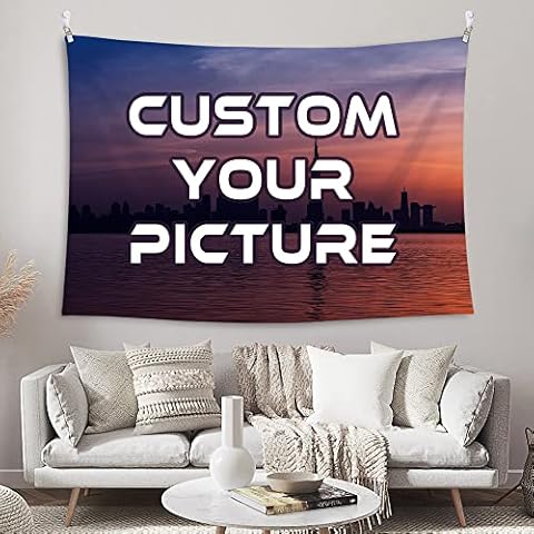 BLINGPAINTING custom tapestry personalized tapestry custom backdrop custom wedding backdrop custom wall handing (40''WX60''L) Cover
