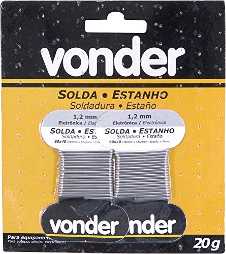 Estanho em Fio, 1.2 mm, 60 x 40, com 20 G, Vonder VDO2340