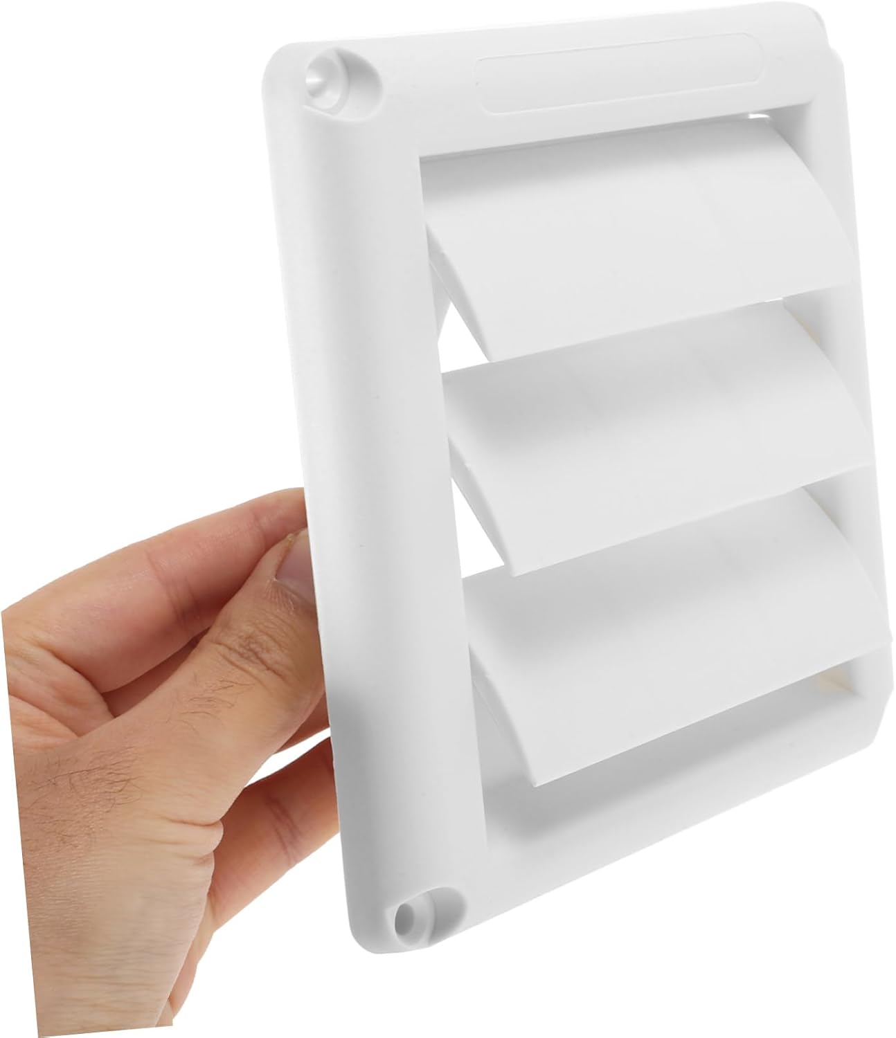 4-Inch Louvered Dryer Vent Cover for Outdoor Use Sturdy Plastic Air Vent Cap Screen for Easy Installation Suitable for Houses and Apartments