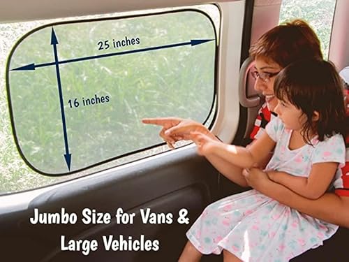 image for kinder Fluff Shuttle Van Window Sunshade (4-Pack) - Extra Large Sun Sh