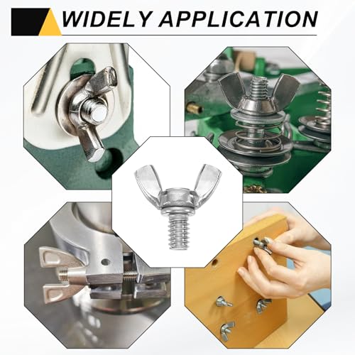 Vis à main papillon uxcell 1/4"-20 pour ajuster vos appareils - 6