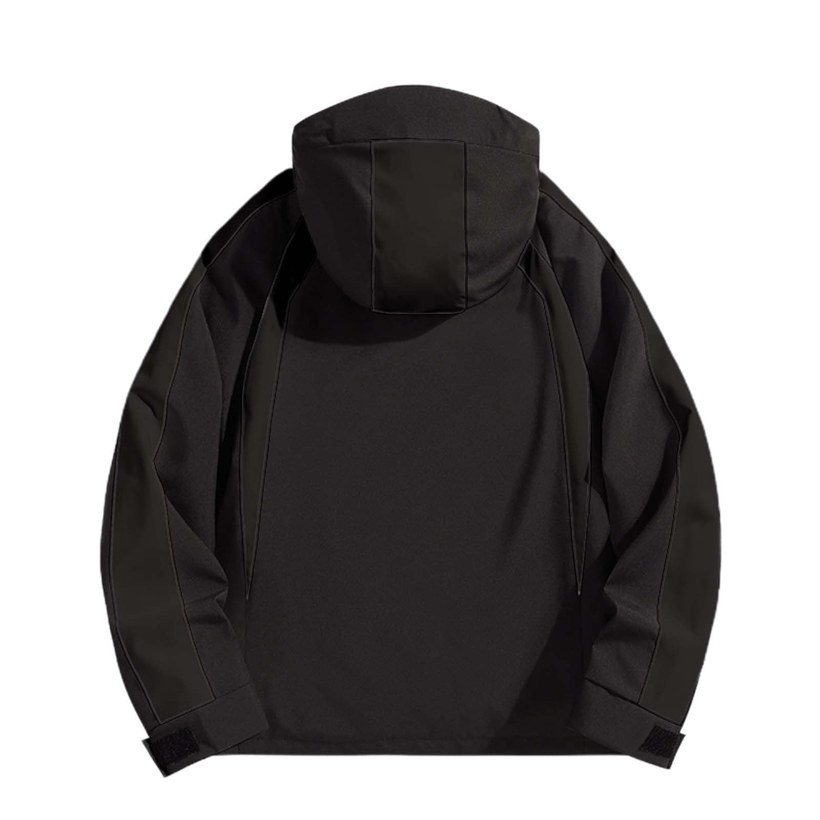 3 in 1 Winterjacke Regenjacke Herren Winter Wasserdicht Warm Gefüttert Regenjacke Skijacke Outdoor Wandern Übergangsjacke mit Kapuze Leicht Outdoorjacke Fleecejacke Reisen Große Größen Windbreaker