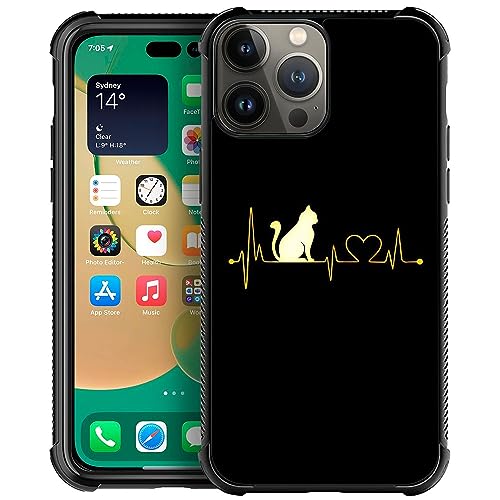 Coque iPhone 15 Pro pour filles au motif chat mignon et tendre