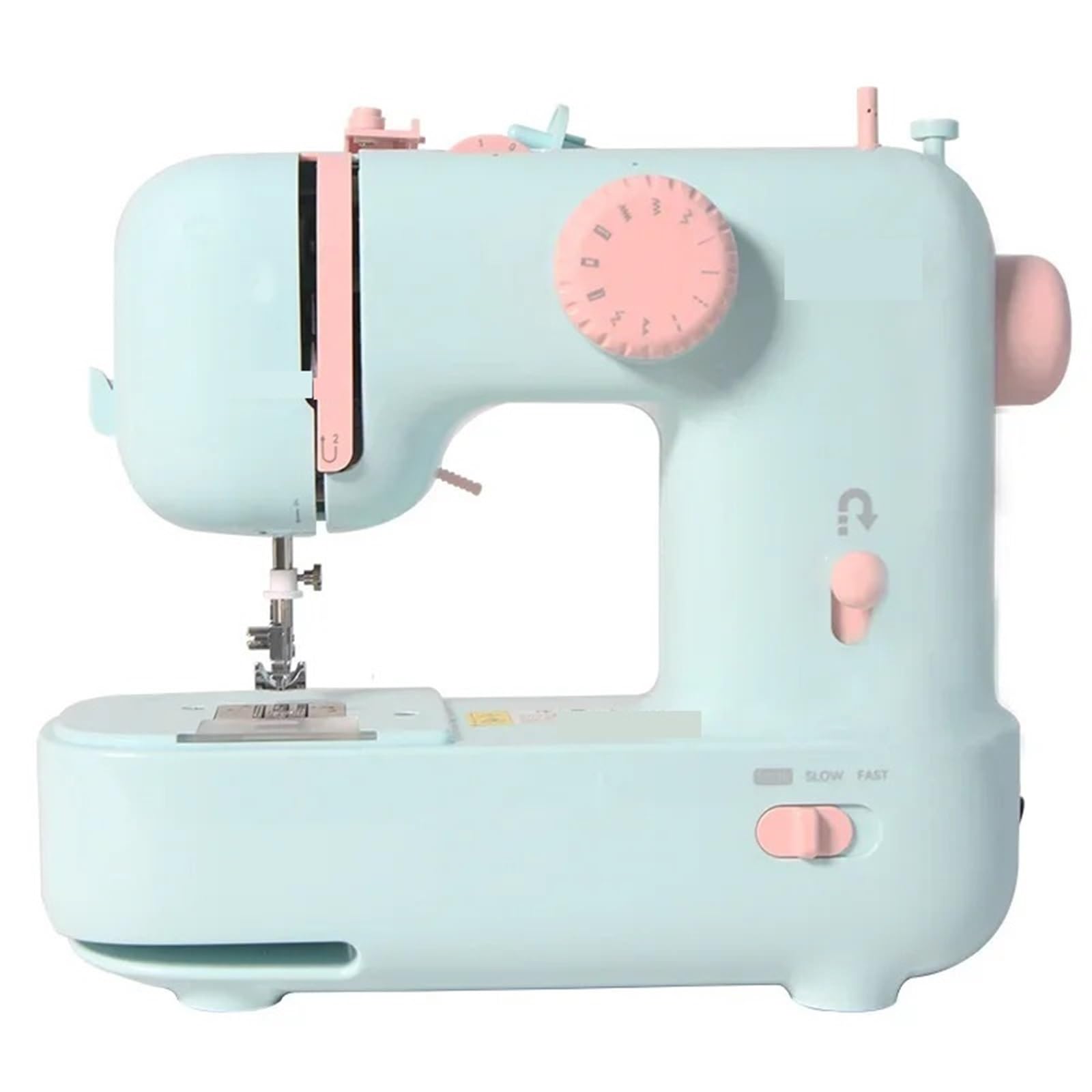 Máquina de Coser, pequeña máquina de Coser eléctrica de Escritorio, máquina de Coser de Pedal para Bordados Hechos a Mano (Azul M)