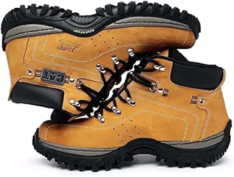 Bota Coturno Caterpillar Adventure Couro Legítimo + Palmilhas Gel. Unissex.