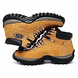 Bota Coturno Caterpillar Adventure Couro Legítimo + Palmilhas Gel. Unissex. (42, Amarelo)