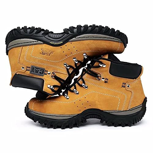 Bota Coturno Caterpillar Adventure Couro Legítimo + Palmilhas Gel. Unissex. (42, Amarelo)