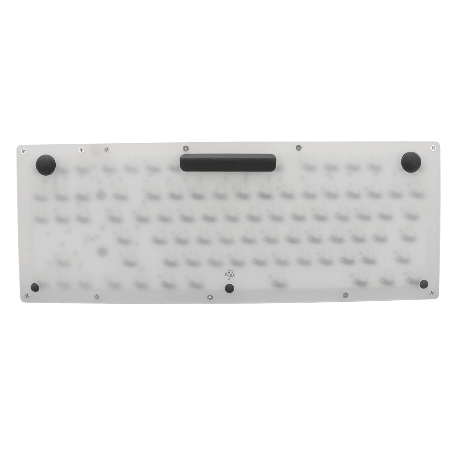 87 Klawisze Mechaniczna Klawiatura z Podświetlanym Szklanym Panelem RGB, wtyczką i grę okłową klawiaturę na PC i Laptopa, żółty Przełącznik (Brown Switch)