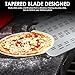 Pizza Peel – 12'' Aluminum Perforated Launch Placement Retrieving Peel – Metal Hanging Hook – Lightweight Turning Peel – Non-stick Pizza Paddle – Outdoor Pizza Oven Accessories