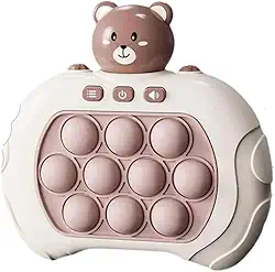 Pop It Eletrônico Anti-Stress: Brinquedo Bolhas Relaxantes e Divertidas para Crianças e Adultos Toy Sensorial Seguro Premium (Urso Marrom)