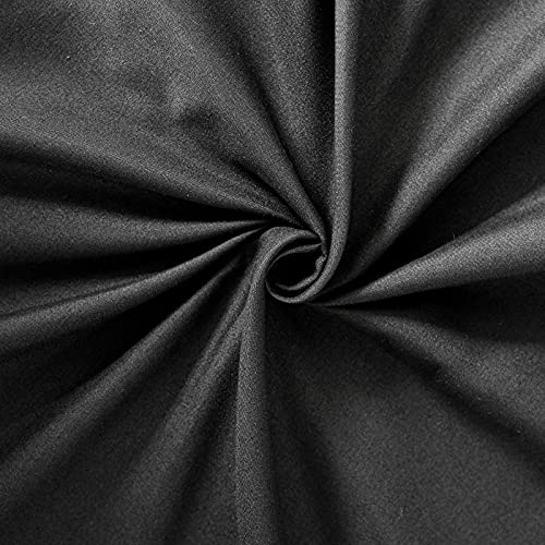 Good Nite Bettwäsche-Set 90g Gebürsteter 3Teilig Superweiches Bettbezug und Kopfkissenbezug (Schwarz, 200x200cm+2x80x80 cm) - Image 6