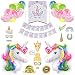 Unicorn Party Supplies Set & Party Decorations for Kids, Glitter Unicorn Headband for Birthday Girl, Gold Happy Birthday Banner, Foil & Latex Balloons, w/ Air Pump, 30 piece Unicorn Theme Decor Pack