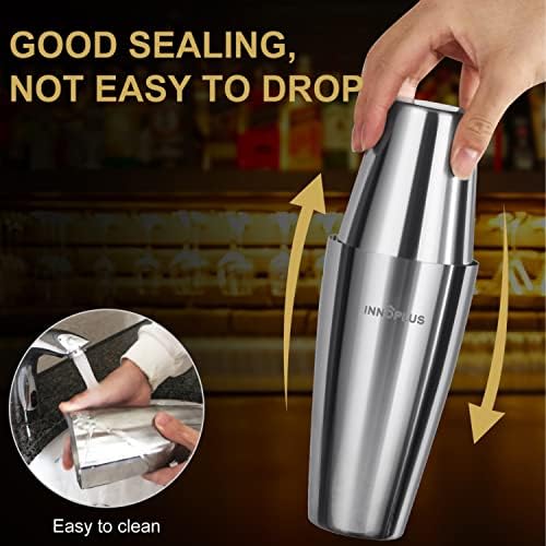 Cocktail Shaker, 27OZ Martini Shaker, Drink Shaker, Cocktail Shaker Set 6 Pcs,Boston Shaker, Bar Set, Cocktail Strainer, Bar tools, Bartender Kit, Stainless Steel Double Measuring Jigger, Mixing Spoon - Thumbnail 5