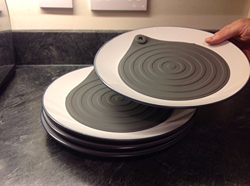 Betterkook Microwave Silicone Plate Warmers 4 Pack - Warms Plates in The Microwave in Minutes Keeps Food Warm Stops Plates Cracking