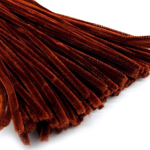 Image of 100Pc Pipe Cleaners Craft Set | Chenille Stem Fuzzy Sticks DIY Craft Supplies for Art Projects Activities, Decorations, Flower Making, Modeling & Sculpting (Maroon)