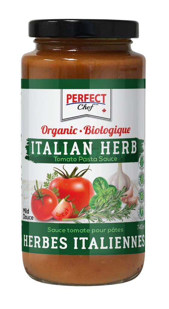 Perfect Chef Organic Roasted Garlic Pasta Sauce (6-Pack), 6 x 740ml - Gluten Free, No Sugar Added, Vegan, Made in Canada. - 3