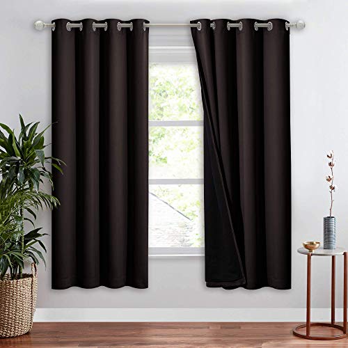 NICETOWN Cold Blocking Curtains, Full Shade Curtain Panel, Energy Smart & Noise Blocking Out Blackout Drape for Apartment Window, Thermal Insulated Gu