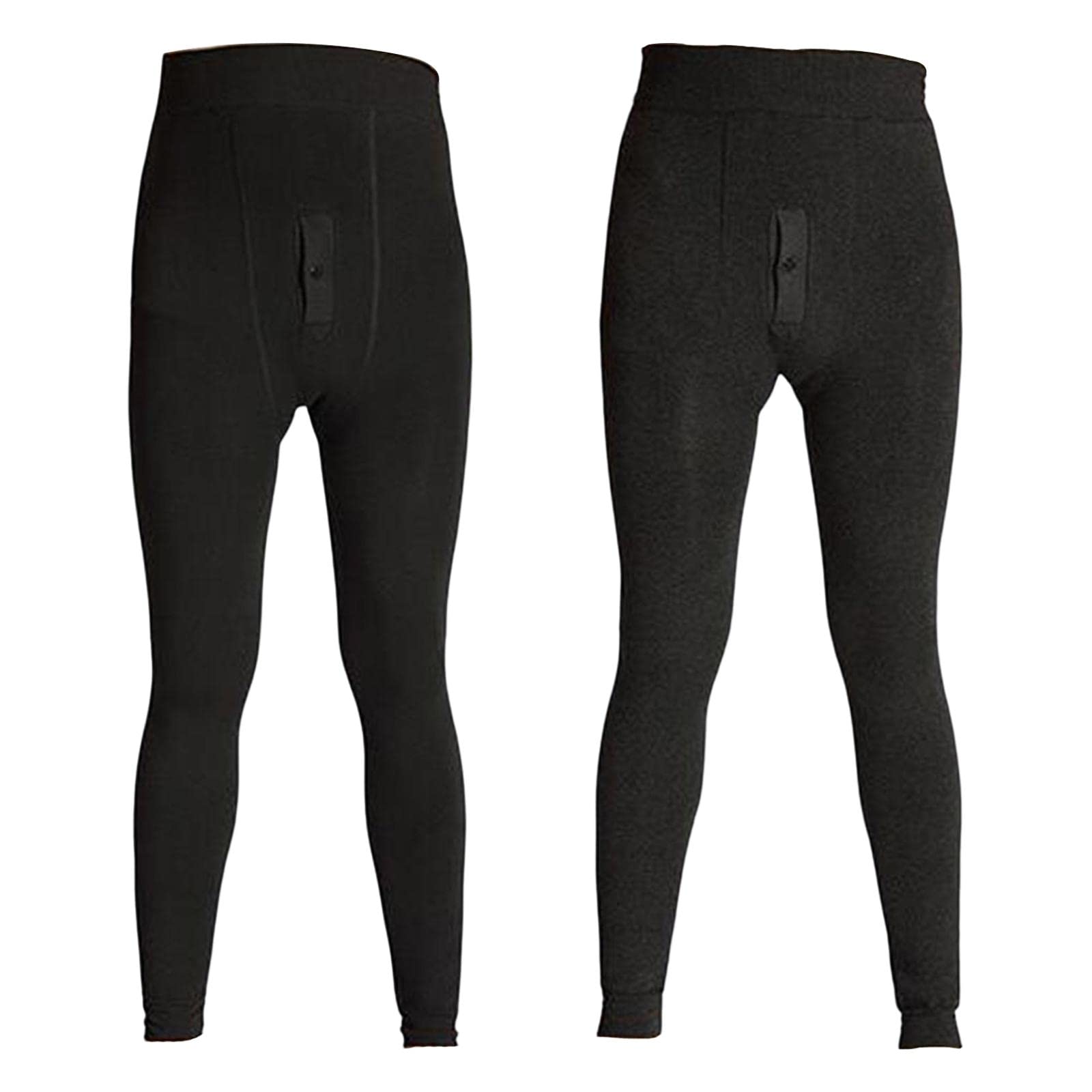 Men's Thermal Pants Long Johns Bottom Fleece Lined Leggings Men Tights Black-image-23
