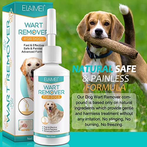 Dog Wart Remover, Professional Dog Wart Removal Treatment, Painless Rapidly Eliminates Dog Warts & Dog Skin Tags, No Irritation Effective Wart Removal, Stops Wart Regrowth - 20Ml #TOP6