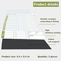Vista 2 de Tabla magnética de tareas, tabla de comportamiento de borrado en seco, tablero de tareas, tabla de tareas magnética para refrigerador, tabla