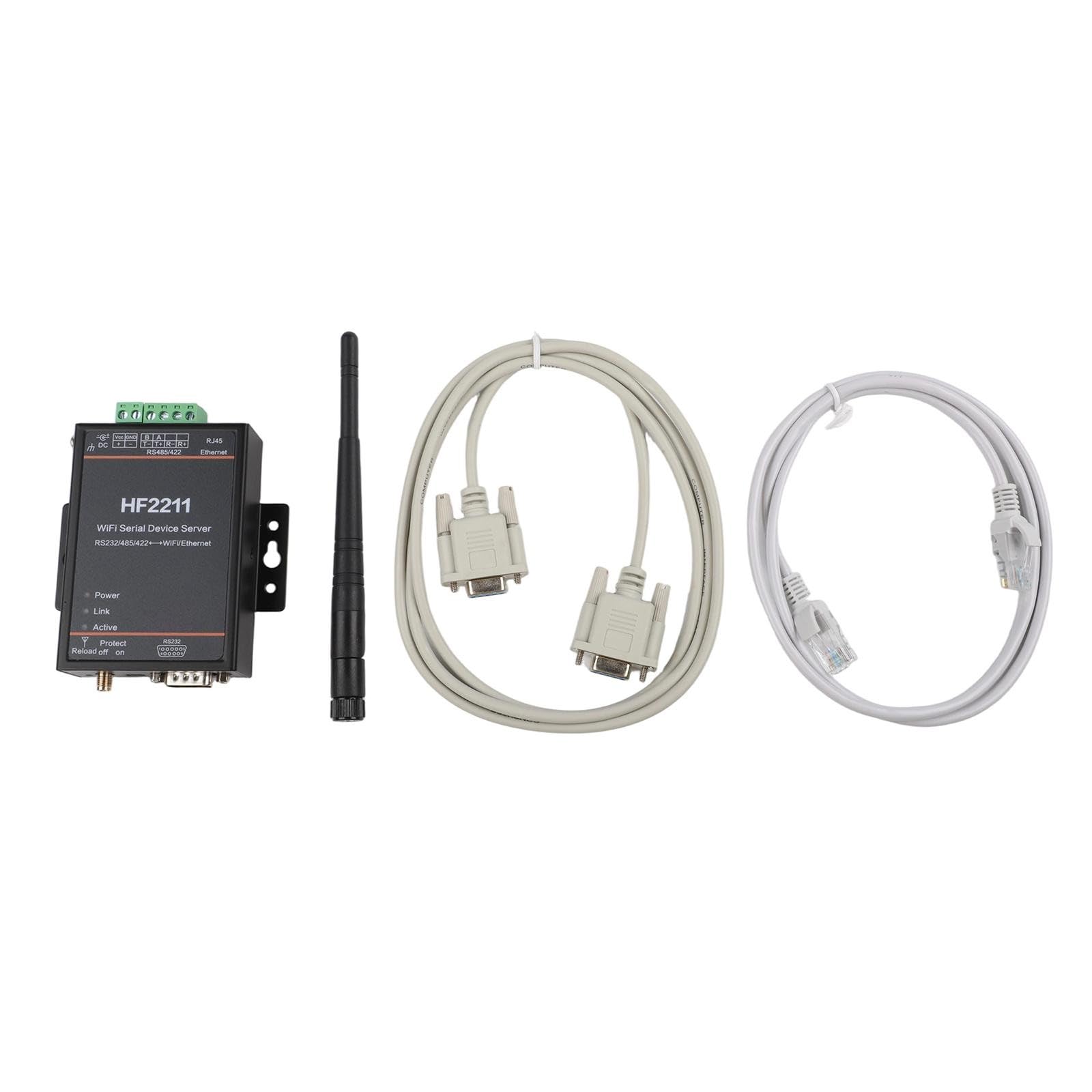 HF-2211 Servidor serial industrial RS232 RS485 RS422 a Ethernet módulo convertidor con MIPS MCU 4 MB Flash para Modbus TCP TLS cifrado OTA Update Web Configuration Router Bruck
