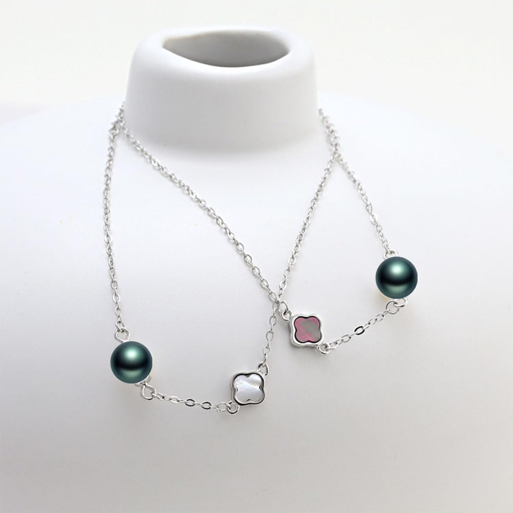 Gifts for Wife Anniversary Bracelet for Women- Tahitian Black Pearl Bracelet Real AAA Quality Handpicked Nature Pearls - Gifts for Mom Girlfriend Her NO11376