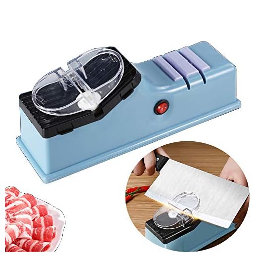 Knife Sharpener Electric Multifunctional Sharpening Kit 4 in 1 for Straight Knives and Scissors with Protective Cover 110V