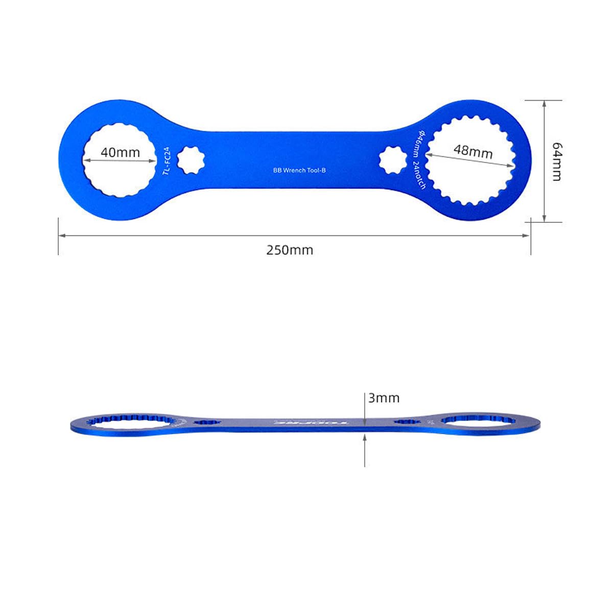 HOUSON Bicycle BB Wrench, Bicycle Bottom Bracket Wrench Bottom Bracket Repair Tool Centerlock Tool for BBR9100/XTR/DA/S*AM/DUB(B) - Image 2