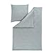 Produktbild ESTELLA Bettwäsche Silas | Silber | 135x200 + 80x80 cm | bügelfreie Interlock-Jersey-Qualität | pflegeleicht und trocknerfest | ideale Vier-Jahreszeiten-Bettwäscheset | 100% Baumwolle