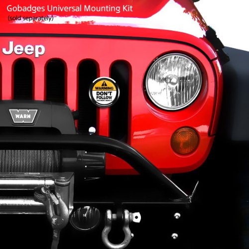 Gobadges Warning - 3" Magnetic Grill Badge/Uv Stable & Weather-Proof/Works Grill Badge Holder #TOP1