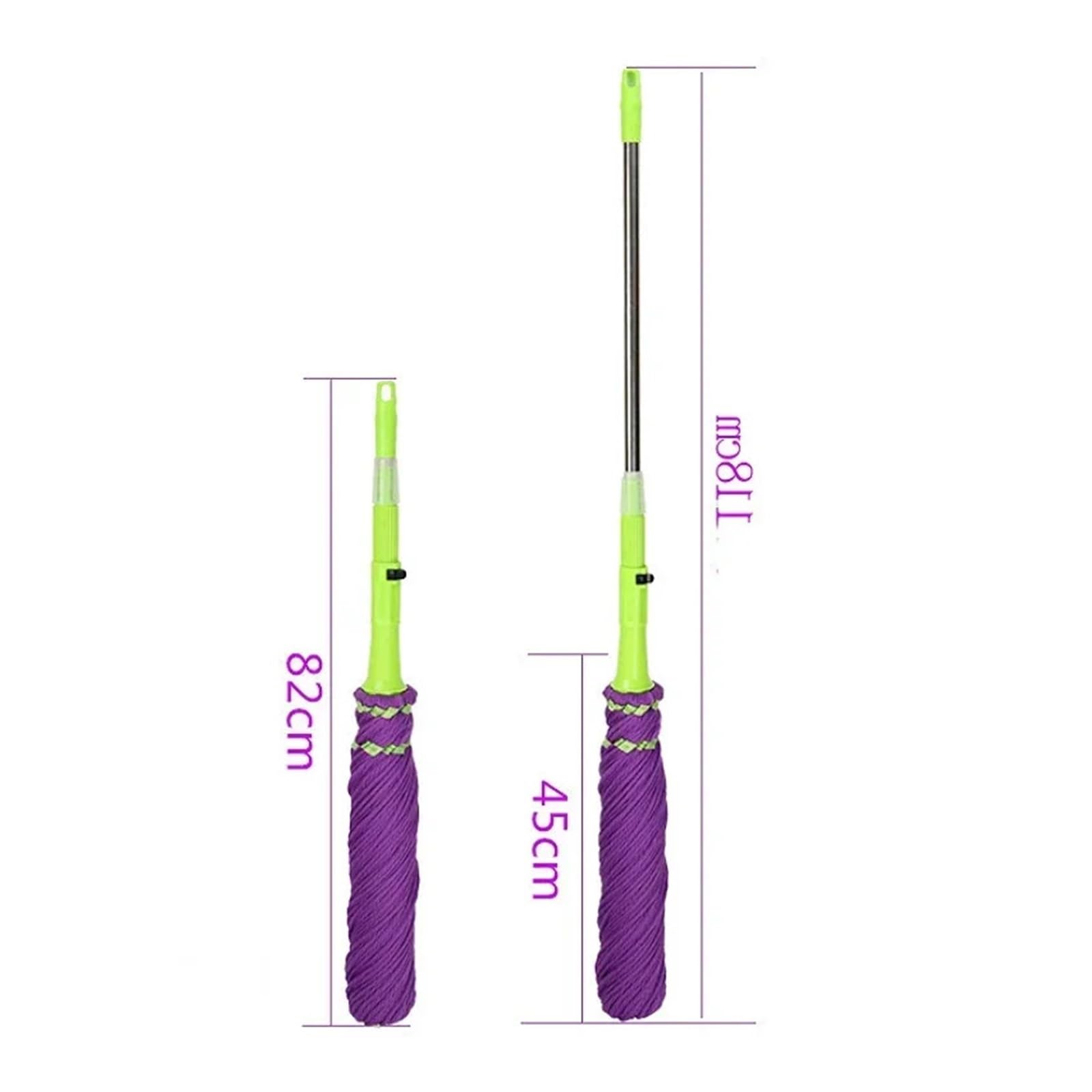 Trapeador giratorio autoexprimible de fácil manejo, trapeador de microfibra exprimido, cabezal de repuesto, trapeador seco y húmedo for limpieza de pisos de madera, azulejos y baldosas.(A mop head)