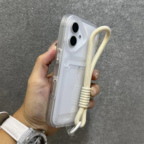 Étui transparent antichoc iPhone 16 Pro Max avec cordon de transport amovible
