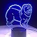 Produktbild XDWC Nachtlicht Kinder Nachtlicht 3D Optische Täuschung 16 Farben Ändern Chow Chow Dog Lampe Nachtlicht Kid Toy Touch Tischlampe Farben Blinklicht Weihnachtsschmuck Für Zuhause Nachtlicht Kinder 3D O
