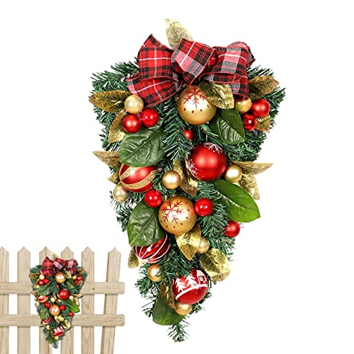 Ghirlanda Natalizia A Forma Di Goccia, Ghirlanda Di Natale, 50 * 30 Cm Ghirlande Da Decorare, Ghirlanda Natalizia Fuori Porta, Christmas Garland Decorazioni Natalizie Per caminos Porta Ingresso