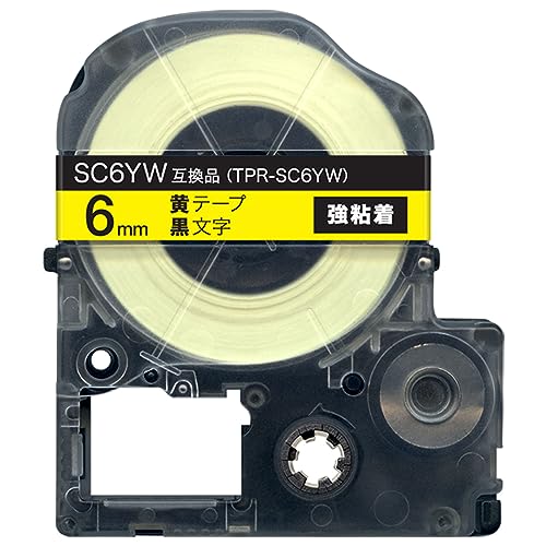�L���O�W�� �p �e�v�� PRO 6mm �� ������ SC6YW �J���[���x�� ���S�� �݊��e�[�v | KING JIM SR-GL1/2 SR-MK1 SR-RK2 SR45/55/150/170/250/330/370/530/670/750/950/9