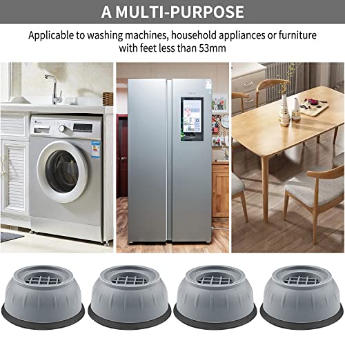 Anti Vibration Pads 4Pcs Shock And Noise Cancelling Washing Machine Support, Non Slip Heighten Shock And Anti-Walk Dryer Washer Vibration Pads,Washing Machine Stabilizer #TOP5
