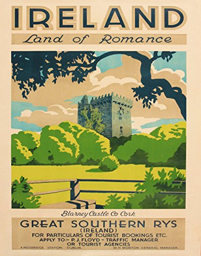 Póster de Irlanda WallBuddy Blarney de 30x40 cm para decoración de pared