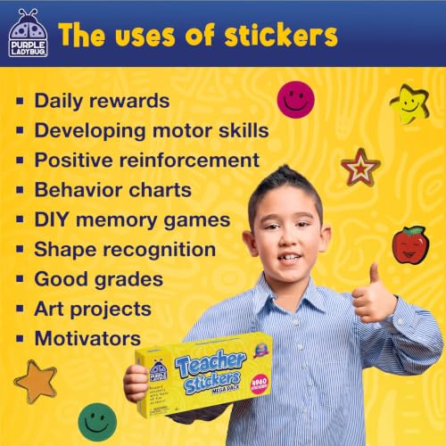 Image of Teacher Stickers for Students - 4960 Motivational Reward Stickers for Kids