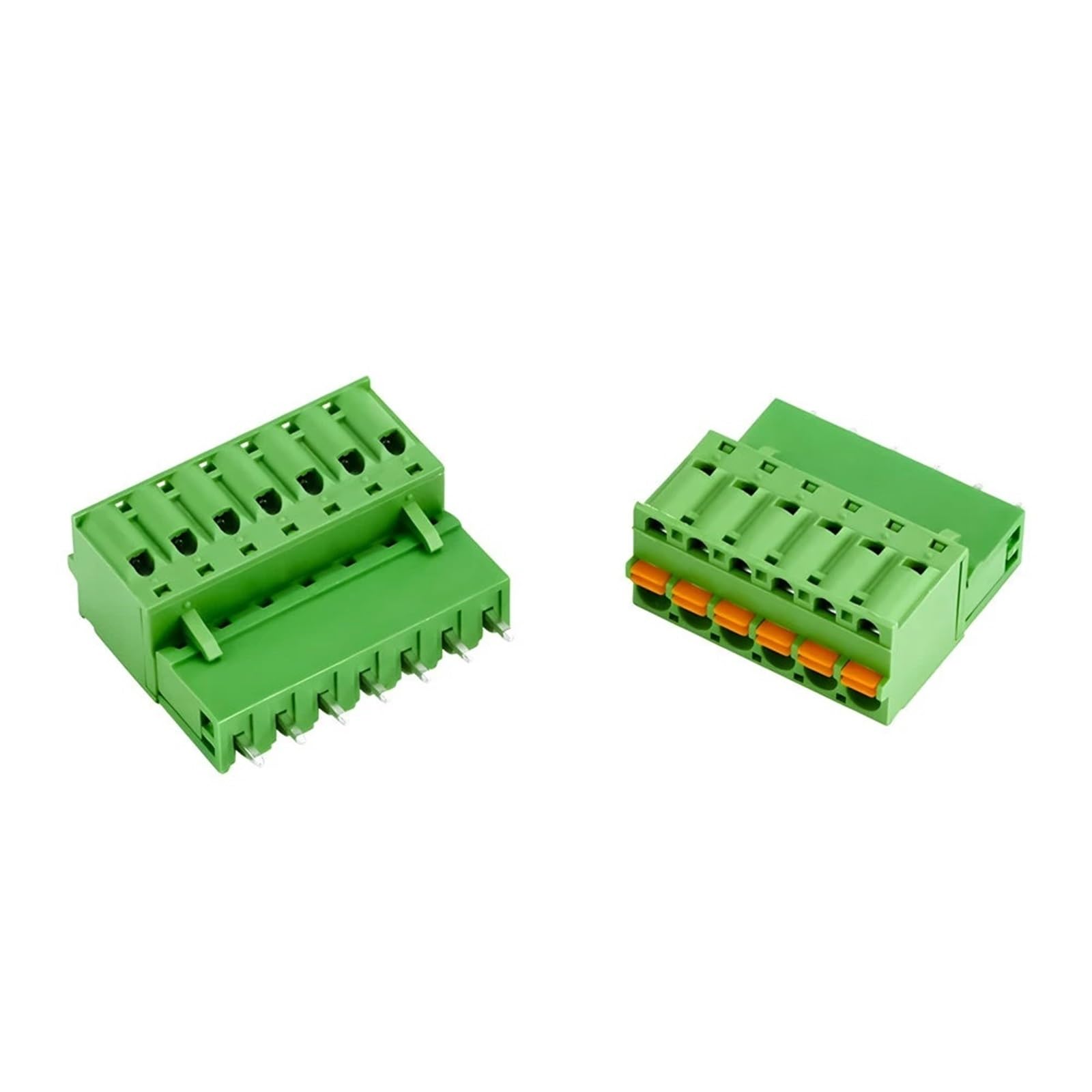 5 Sätze 2EDGKD 5,08 mm Steckklemmenblock Druckfeder Leiterplattenstecker rechtwinklig und gerade Nadel 2P 3P Stiftleistenbuchse(Right Angle,3P)