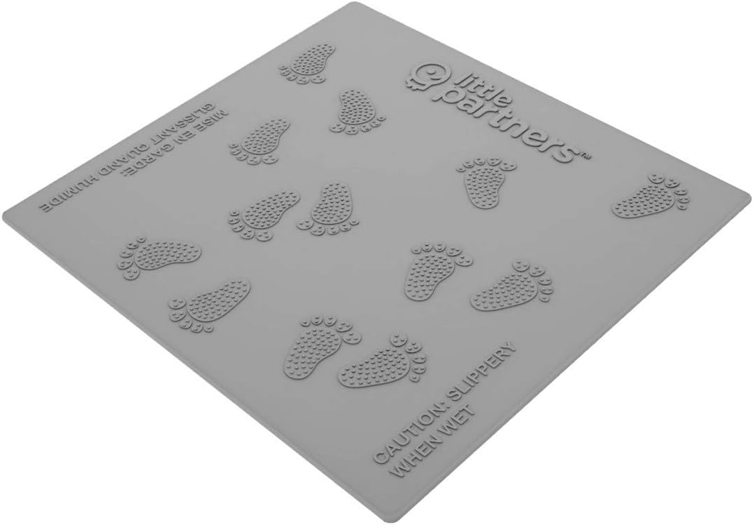 Little PartnersSilicone Mat, Only Compatible with The Learning Tower, LTD, and Chef Series Edition Platforms (Not The Explore 'N Store or Folding Tower), Non-Slip Grip Washable Protector (Grey)