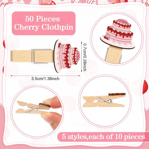 Image of Patelai 321 Cherry Baby Shower Decorations Games Supplies Pink She's The Cherry on Top Baby Shower Games Themed Don't Say Sign for Cherries Themed Gender Reveal Birthday Party Decorations Supplies
